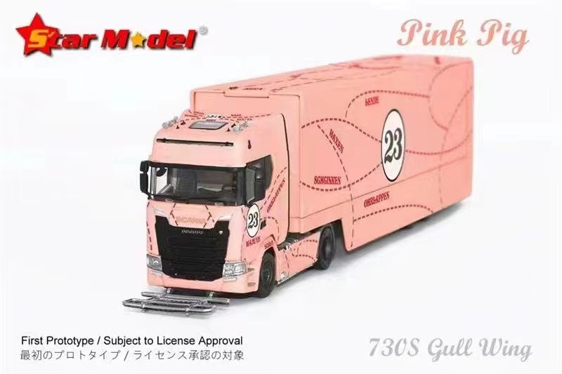 Pre-order 1/64 Scania S730 Pink Pig vehicle transporter