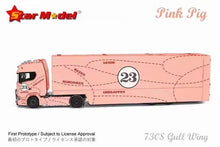 Load image into Gallery viewer, Pre-order 1/64 Scania S730 Pink Pig vehicle transporter
